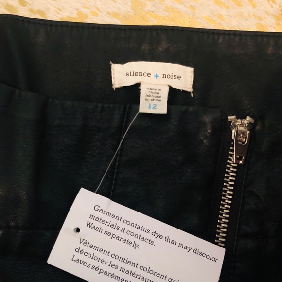 Silence+Noise Calla Asymmetrical Vg Leather Skirt - Picture 6 of 6